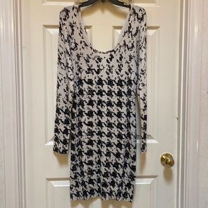 Guess black and white bodycon dress